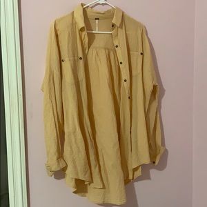 Free People Oversized Smock Button Down